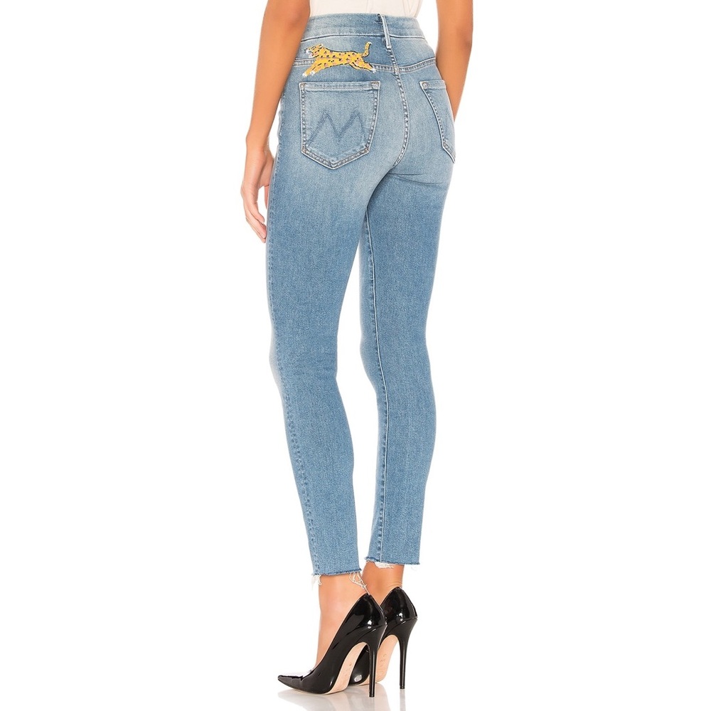 MOTHER High Waisted Looker Ankle Fray